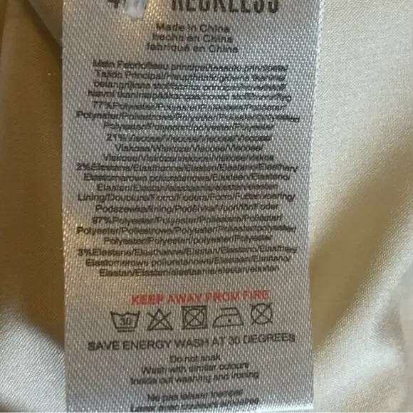 4th & Reckless Panel Color Block Blazer Size Small Two Tone Beige Ecru Career - Picture 11 of 11